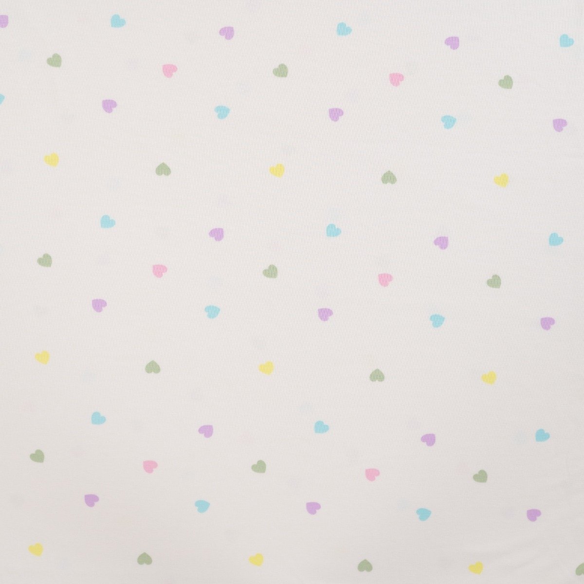 Jersey Katoen Stof Hartjes Ecru – Zacht, Rekbaar & Ademend