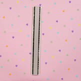 Jersey Katoen Stof – Hartjes Roze – Zacht, Rekbaar & Ademend