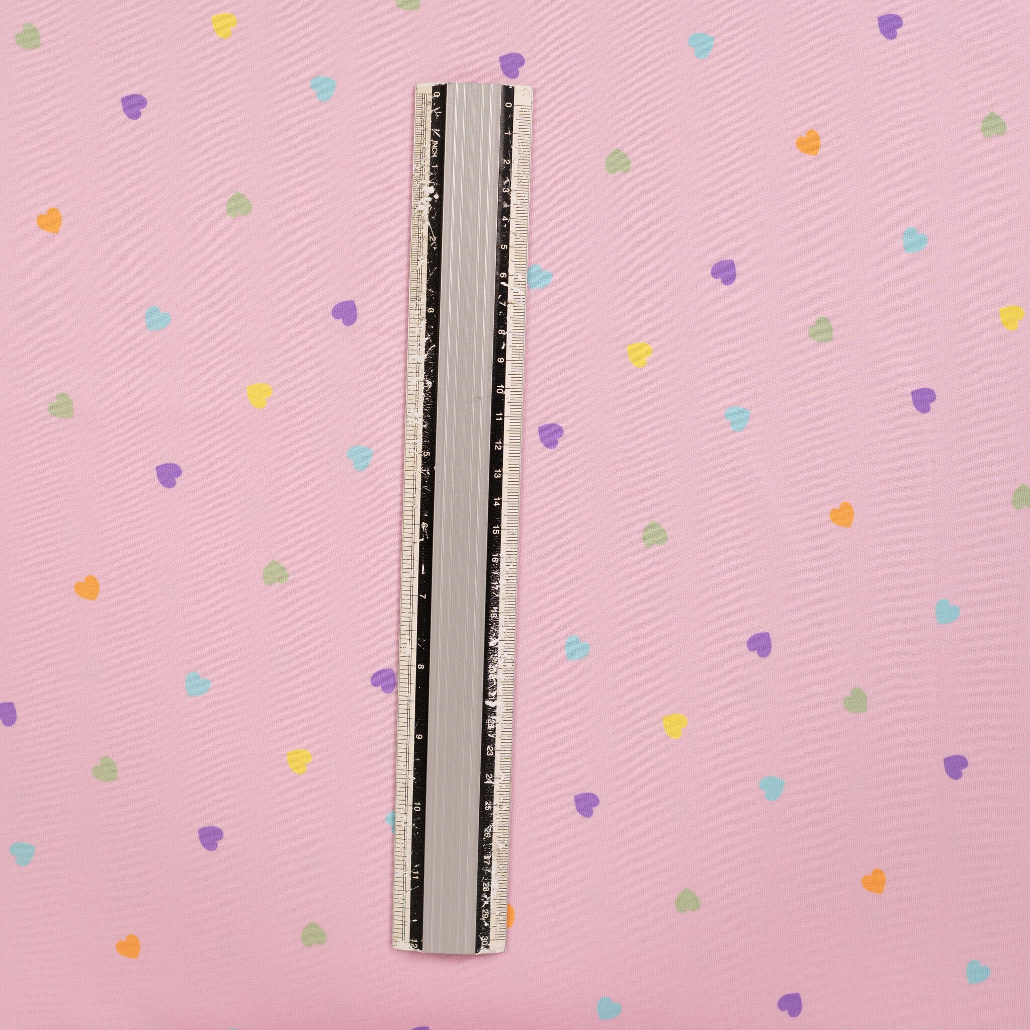 Jersey Katoen Stof – Hartjes Roze – Zacht, Rekbaar & Ademend