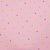 Jersey Katoen Stof – Hartjes Roze – Zacht, Rekbaar & Ademend