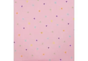 Jersey Katoen Stof – Hartjes Roze