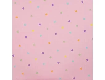 Jersey Katoen Stof – Hartjes Roze