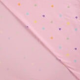 Jersey Katoen Stof – Hartjes Roze – Zacht, Rekbaar & Ademend