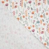 Jersey Katoen Stof Bloemenveld Ecru – Zacht, Rekbaar & Ademend