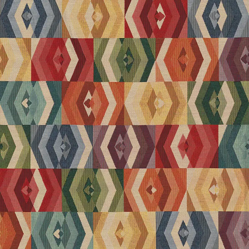 Gobelin Stof Graphic Diamond – Kleurrijk & Grafisch