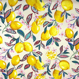 Katoen Stof Citroenen Ecru – Fris, Zomers & Decoratief
