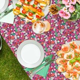 Katoen Stof Aardbeien Donkerblauw – Speels & Kleurrijk