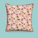 Katoen Stof Cats & Co - Naturel Beige