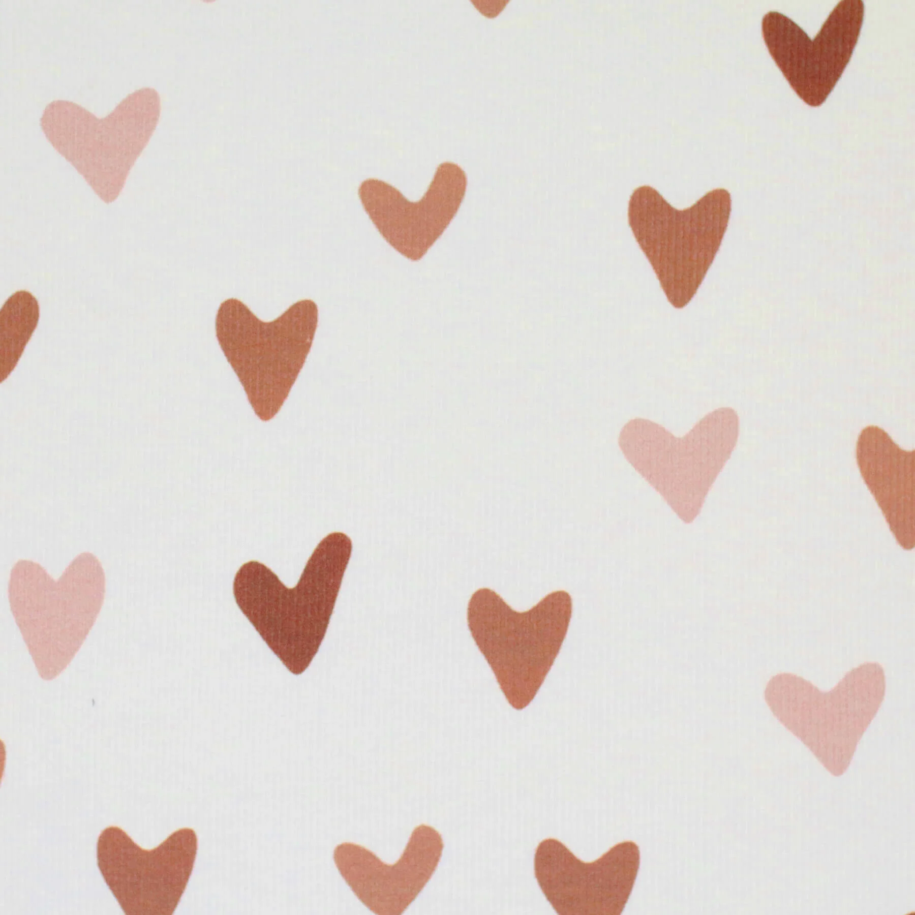 Rib Jersey Stof Grote Harten – Zacht & Tijdloos voor Baby & Kids