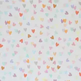 Rib Jersey Stof Veelkleurige Hartjes – Lief & Speels