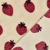 Teddy Stof Aardbeien – Ecru – Zacht, Warm & Speels