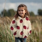 Teddy Stof Aardbeien – Ecru – Zacht, Warm & Speels