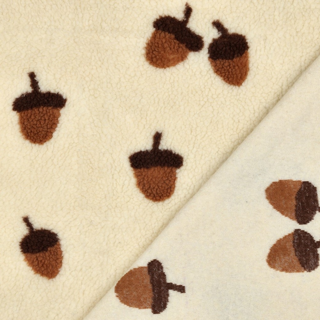 Teddy Stof Eikels – Ecru – Zacht, Warm & Speels