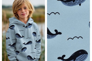 Jogging Stof Walvissen – Blauw