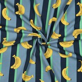 Jersey Katoen Fruit Petrol – Vrolijk, Zacht & Comfortabel