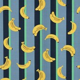 Jersey Katoen Fruit Petrol – Vrolijk, Zacht & Comfortabel