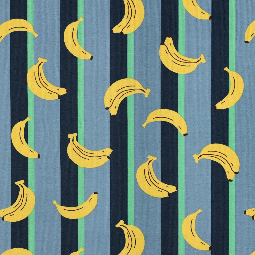 Jersey Katoen Fruit Petrol – Vrolijk, Zacht & Comfortabel