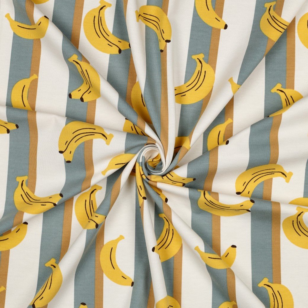 Jersey Katoen Fruit Wit – Vrolijk, Zacht & Comfortabel