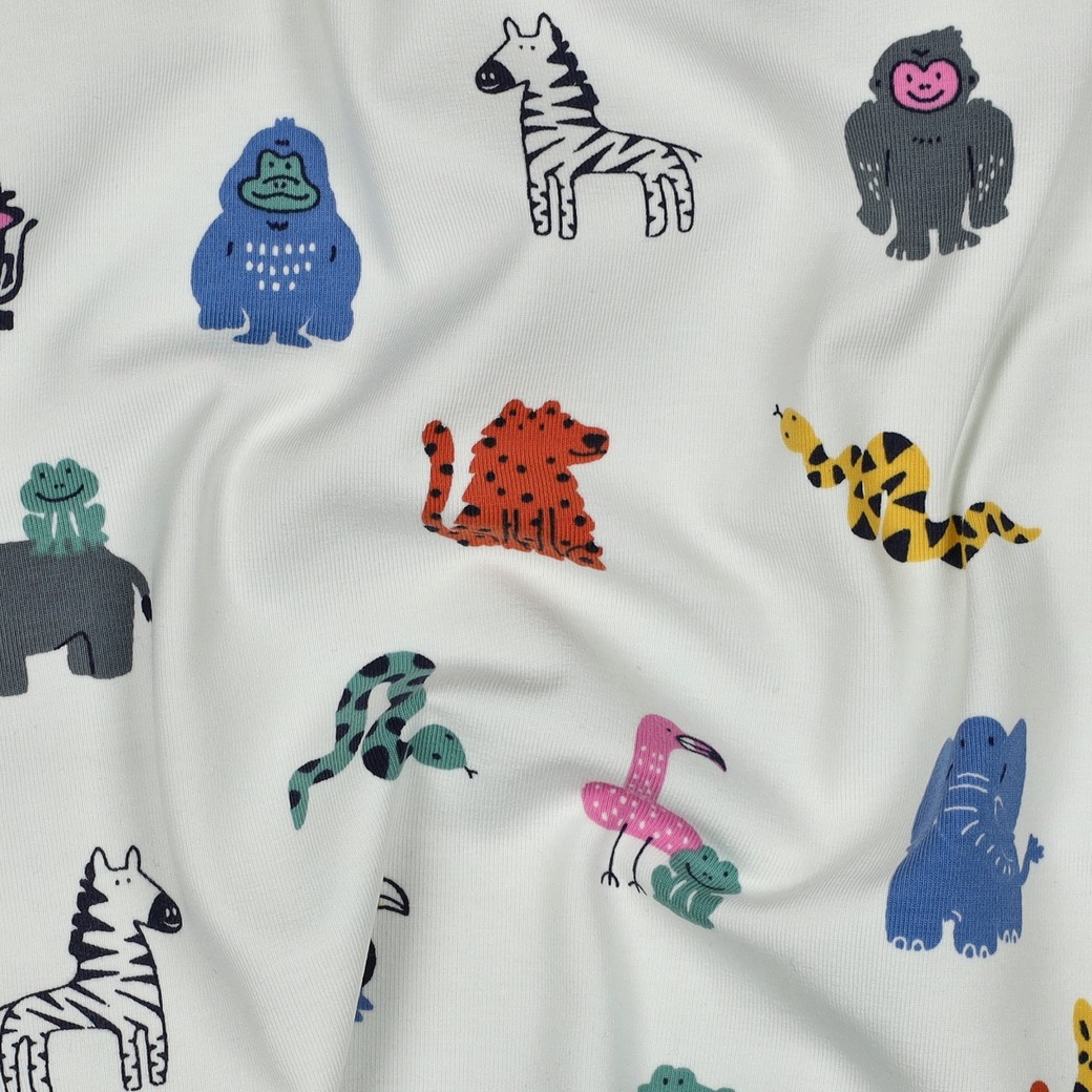 Jersey Safaridieren Wit – Jungle Vibes voor Kleine Avonturiers