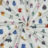 Jersey Safaridieren Wit – Jungle Vibes voor Kleine Avonturiers