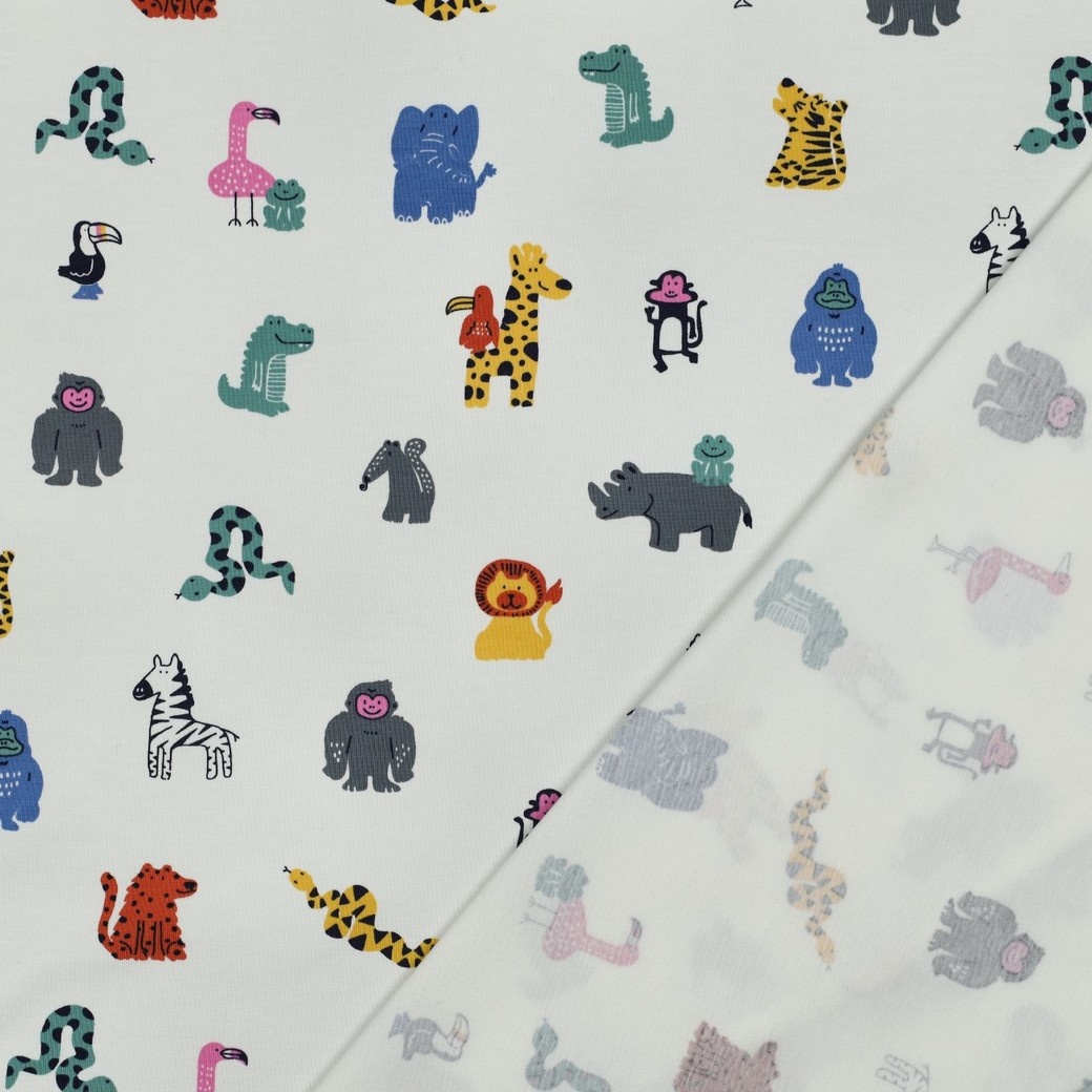 Jersey Safaridieren Wit – Jungle Vibes voor Kleine Avonturiers