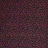 Rib Jersey Stof Luipaardprint Bordeaux – Stoer, Zacht & Ademend