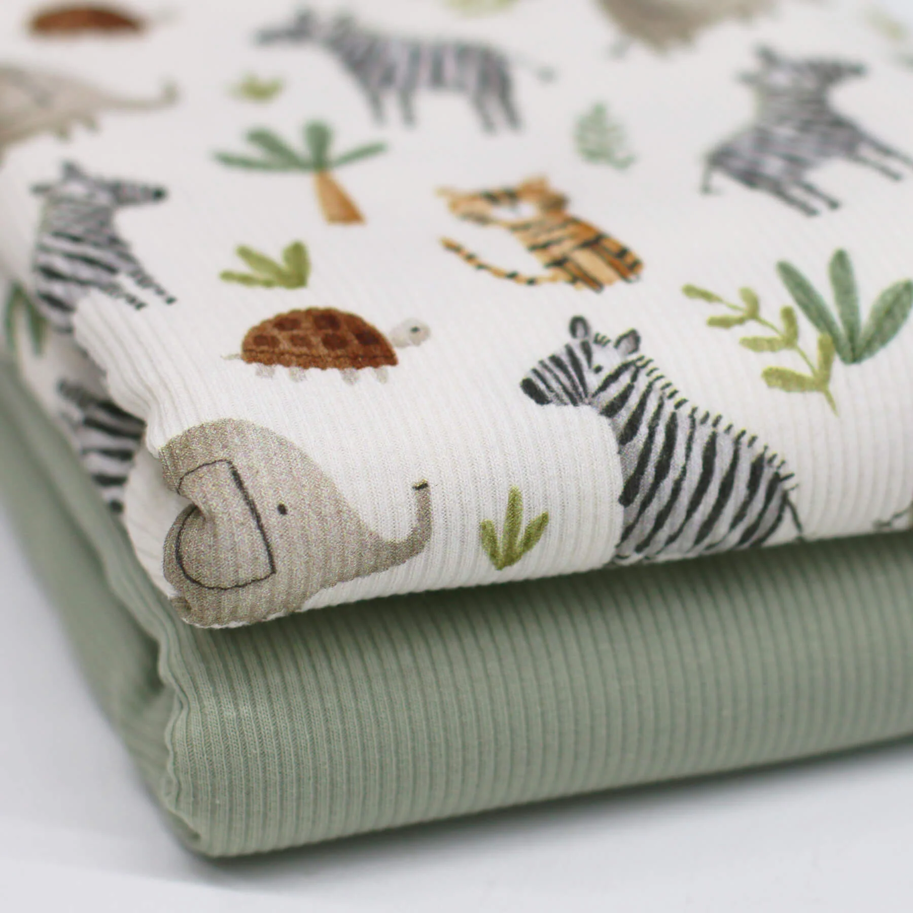 Rib Jersey Stof Safari – Lief & Speels