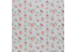 Rib Jersey Stof - Aquarel Bloem