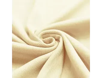 Rib Jersey Stof Pastel Geel