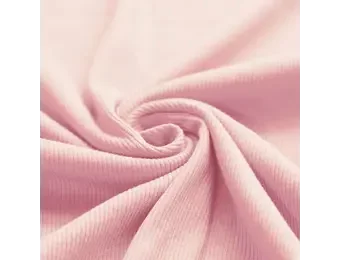Rib Jersey Stof Pastel Roze