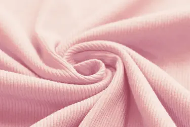 Rib Jersey Stof Pastel Roze