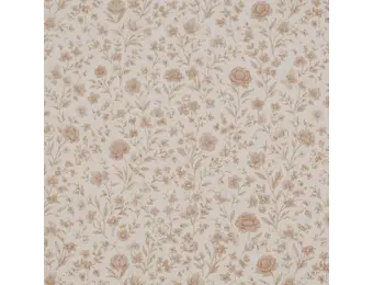 Rib Jersey Stof – Beige Vintage Bloem