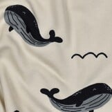 Jogging Stof Walvissen – Ecru – Zacht & Perfect voor Kids