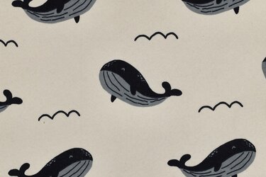 Jogging Stof Walvissen – Ecru