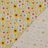 Hydrofiel Stof Bloemen Geel – Zacht, Ademend & Oeko-Tex