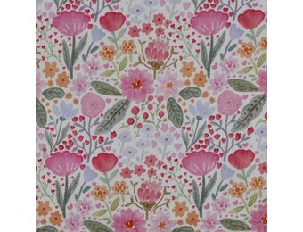 Hydrofiel Stof Digitale Print Bloemen – Roze