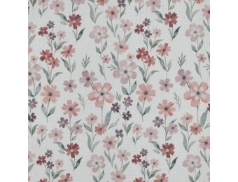 Hydrofiel Stof Digitale Print Bloemen – Oud Roze