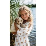 Hydrofiel Stof Schattige Hondjes Wit – Zacht, Ademend & Oeko-Tex