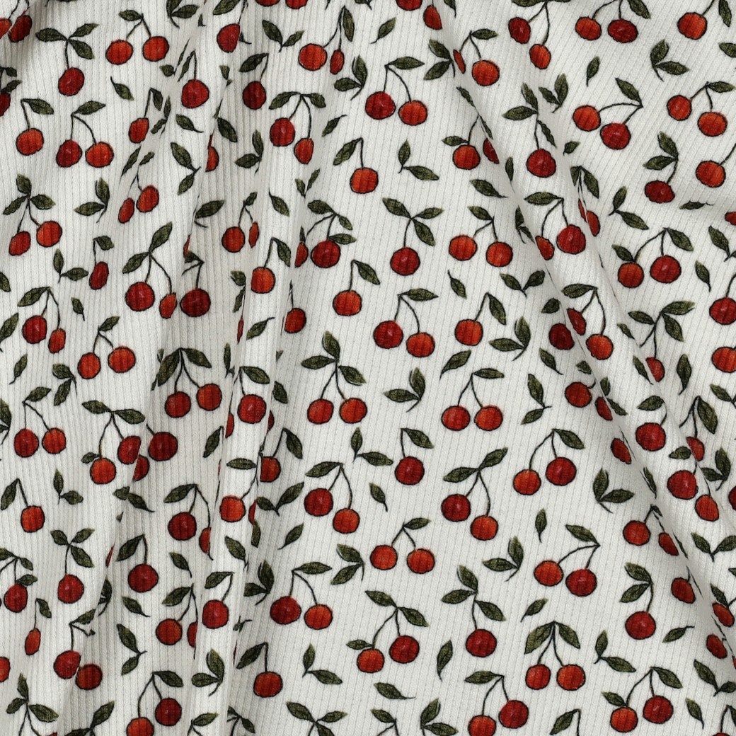 Rib Jersey Kersjes Ecru – Zacht, Stretchy & Super Cute