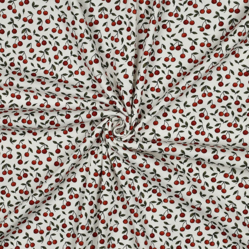 Rib Jersey Kersjes Ecru – Zacht, Stretchy & Super Cute