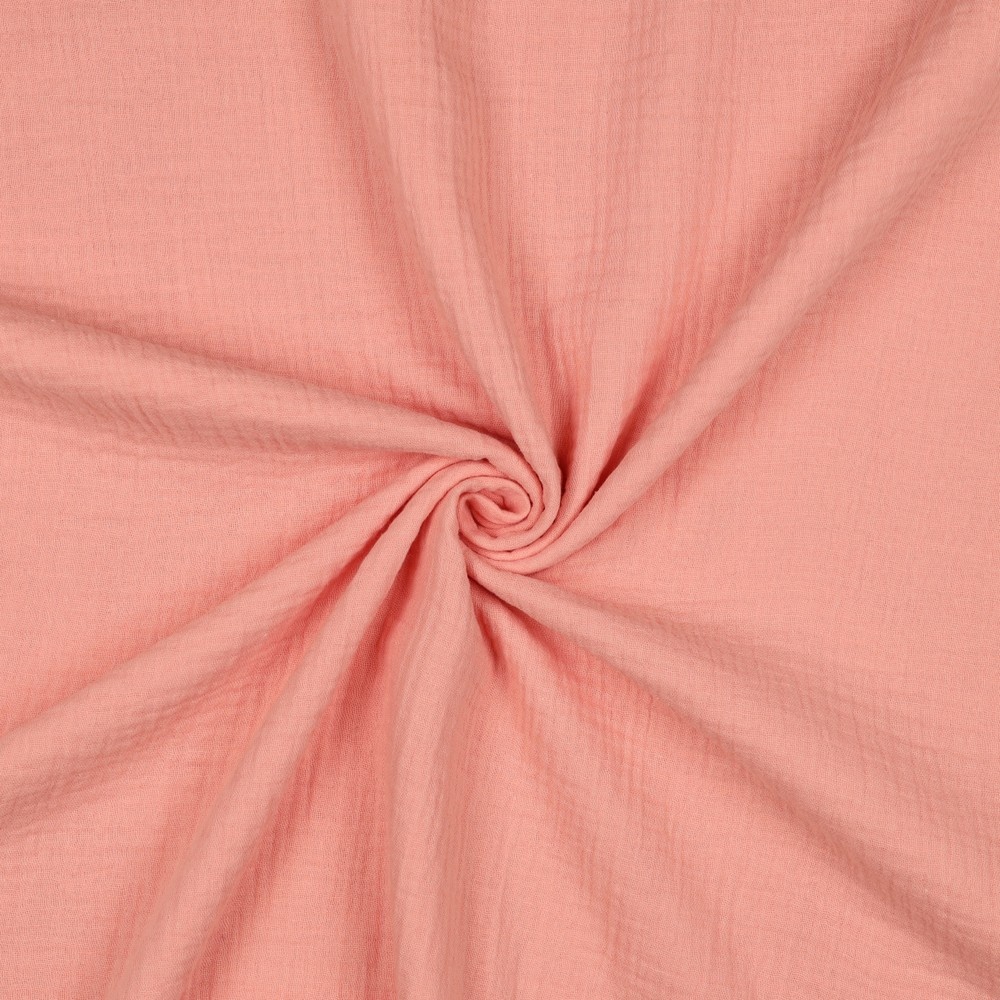 Hydrofiel Stof Zalm Roze – Zacht, Ademend & Oeko-Tex