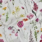 Katoen Voile Bloemen Wit – Luchtig, Zacht & Zomerse Print