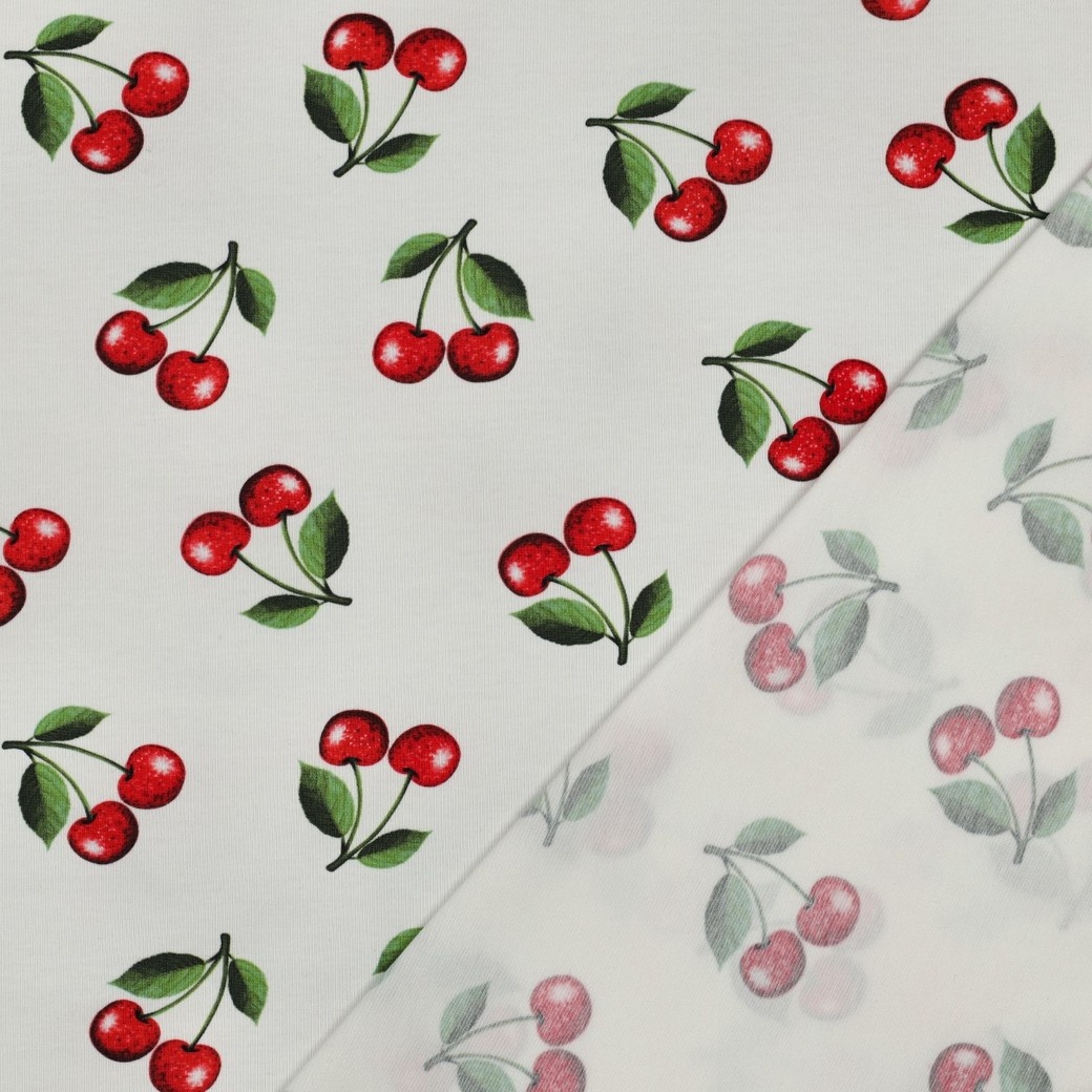 Jersey Katoen Kersen – Speels, Zacht & Rekbaar