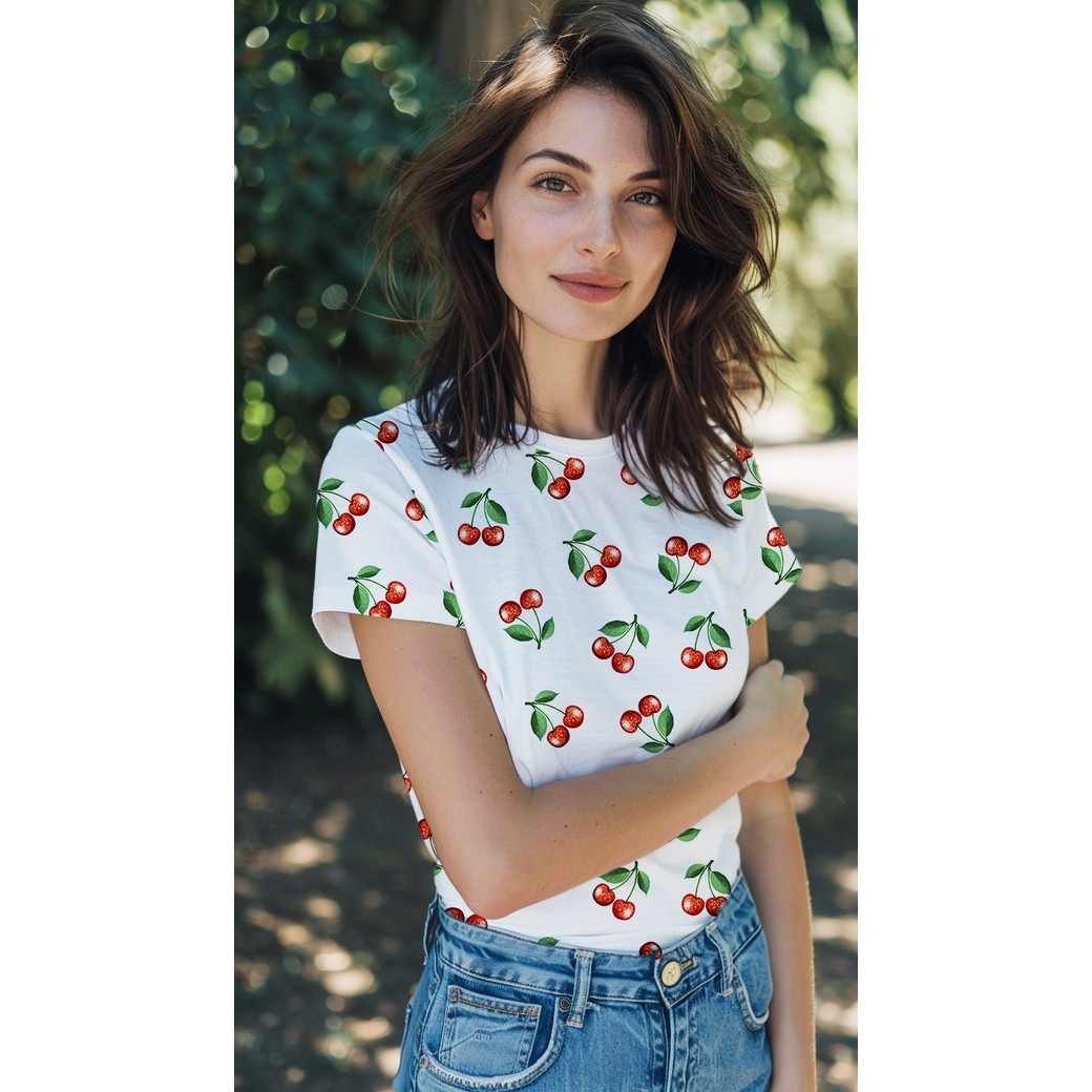 Jersey Katoen Kersen – Speels, Zacht & Rekbaar