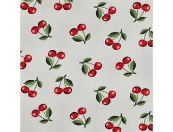Jersey Katoen Stof Digitale Print – Kersen
