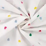Katoen Voile Multicolor Hartjes – Licht, Luchtig & Romantisch