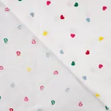 Katoen Voile Multicolor Hartjes – Licht, Luchtig & Romantisch