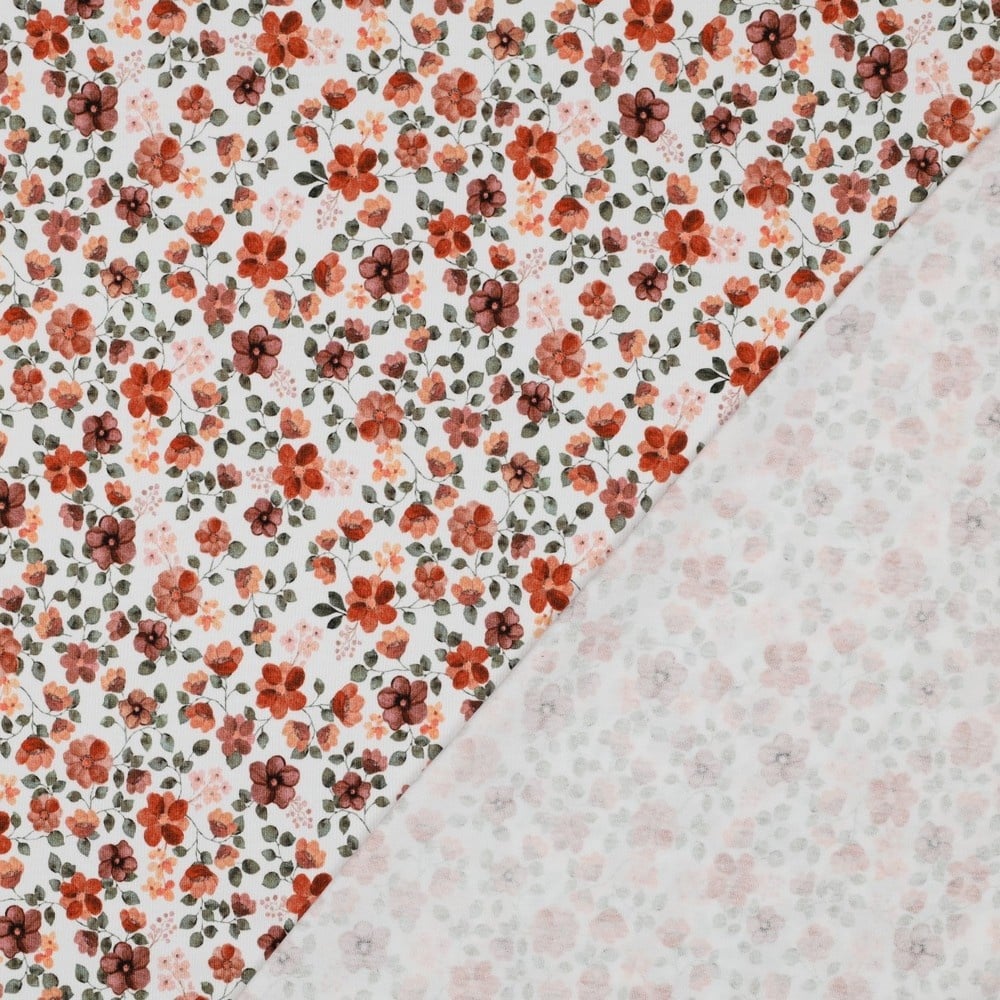 Organic Jersey Perzik Bloesemweide – Zacht, Vrolijk & Natuurlijk