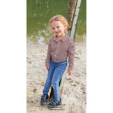 Hydrofiel Stof Oud Lila Embroidery Maan & Sterren – Double Gauze