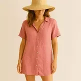 Fijne Linnen Stof Zomer Roze – Stone Washed, Natuurlijk & Ademend